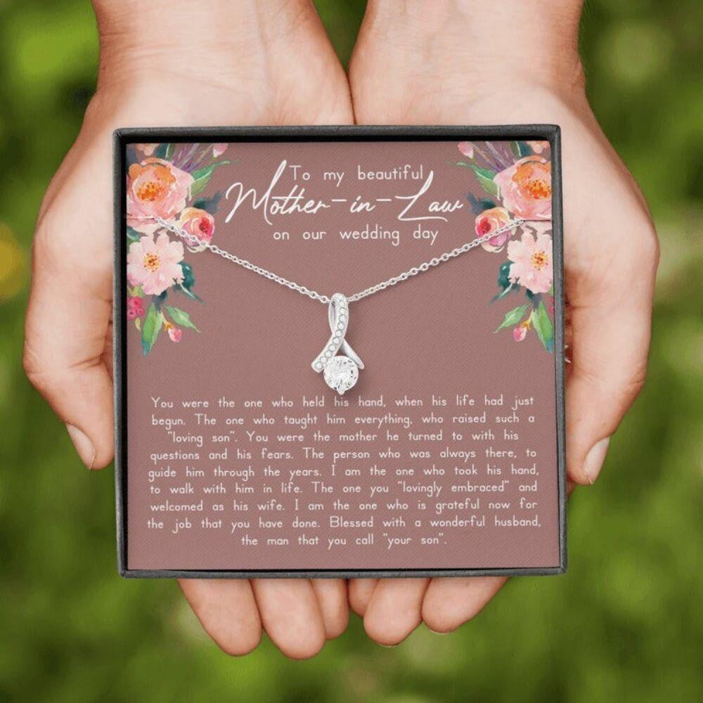 Mother-In-Law Necklace, Sentimental MOTHER In Law Gift On Wedding Day, Future Mother In Law Necklace, Wedding Gift For Mother Of The Groom