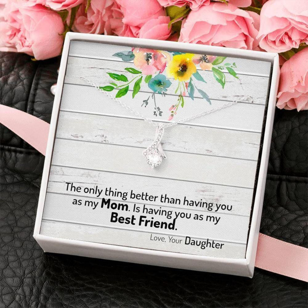 Mom Necklace, Mom Best Friend Necklace From Daughter, My Mom Is My Best Friend, Mother Daughter Quotes, Gift To Mom From Daughter,