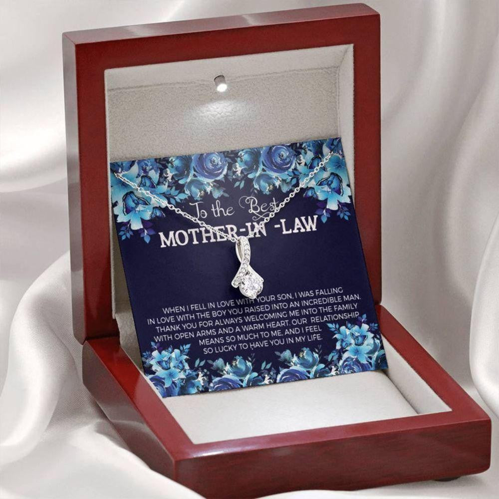 Mother-in-law Necklace, To My Mother In Law On Our Wedding Day Necklace, Mother In Law Gift From Bride, Mother In Law Wedding Gift, Thank You