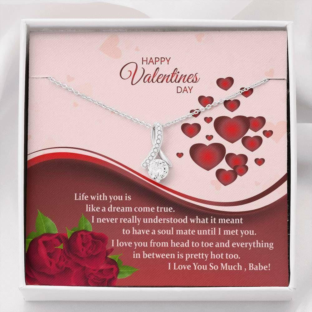 Girlfriend Necklace, Necklace Pendant Cubic Zirconia Gift For Her Valentine Gift � A Dream Come True!