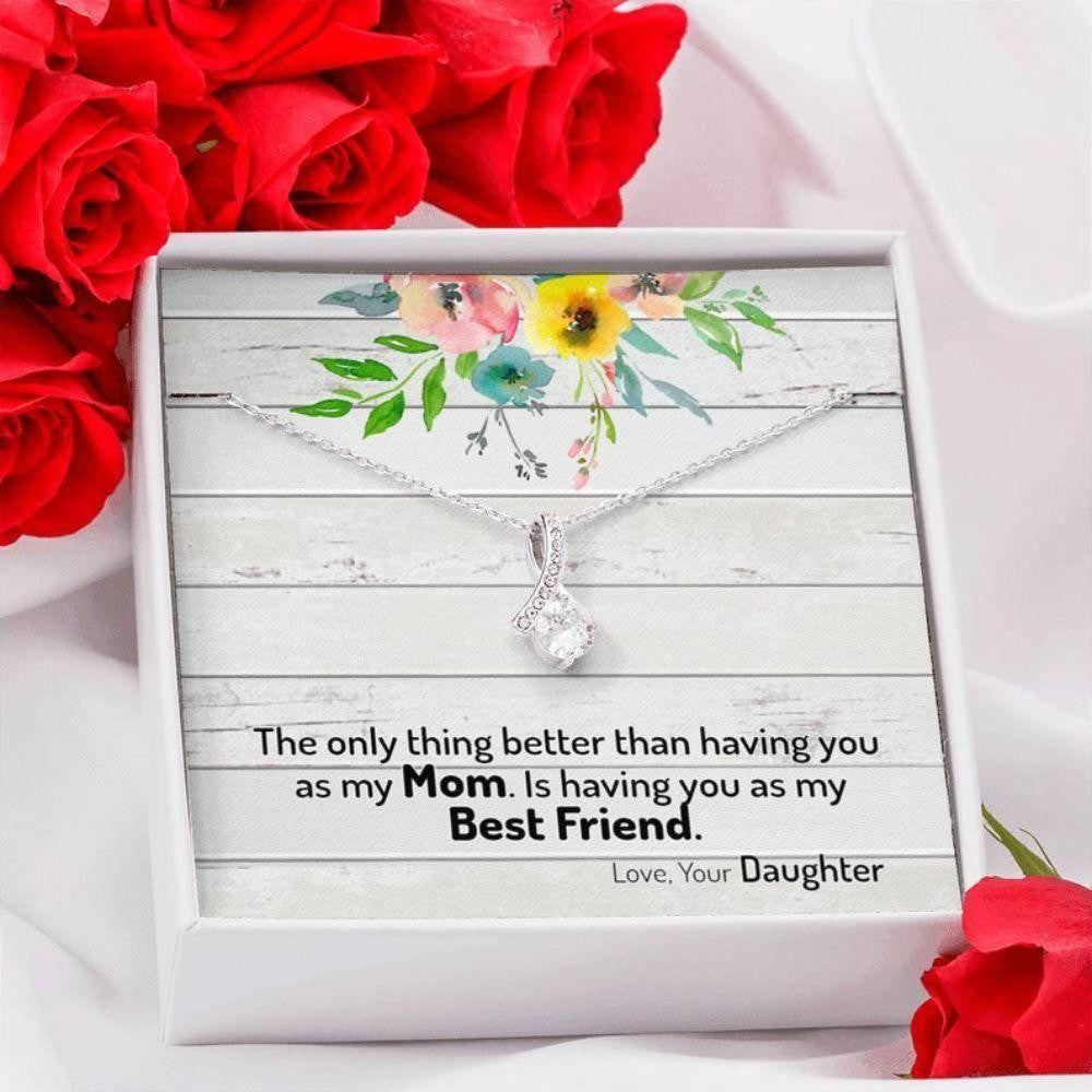 Mom Necklace, Mom Best Friend Necklace From Daughter, My Mom Is My Best Friend, Mother Daughter Quotes, Gift To Mom From Daughter,