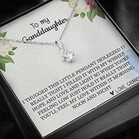 Thumbnail for Granddaughter Necklace, To My Granddaughter Necklace Gift � I Hugged This Little