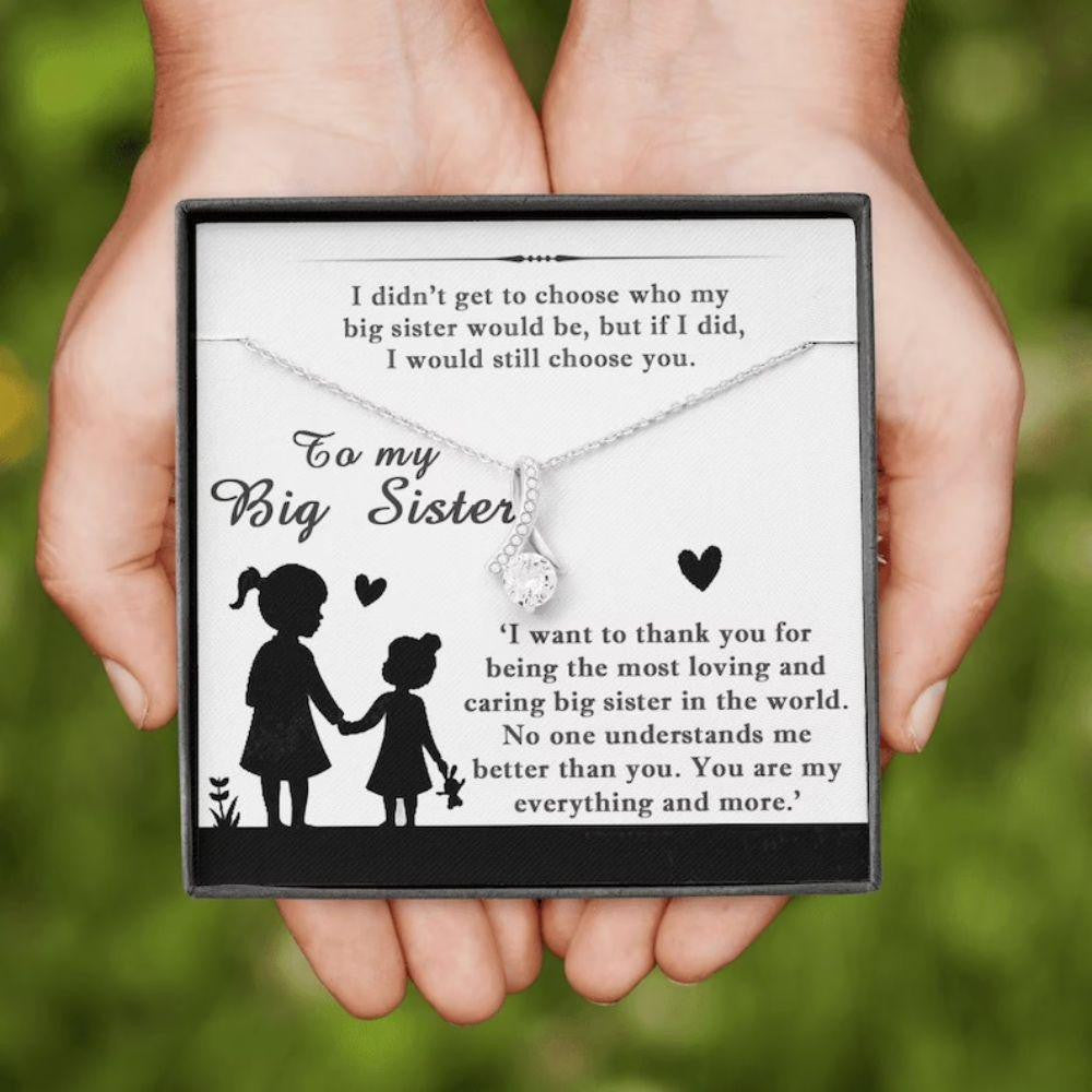 Sister Necklace, Big Sister Necklace From Little Sister, Christmas Necklace For Big Sister, Older Sister Gift, Big Sister Gift