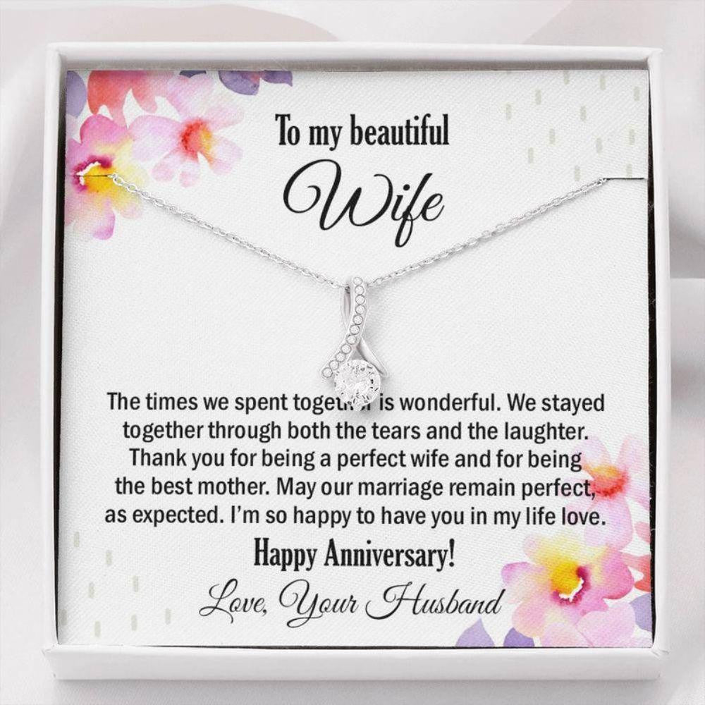 Wife Necklace, To My Wife Anniversary Necklace Gift, Gift For Wife, Anniversary Necklace For Wife From Husband, Wife Gift