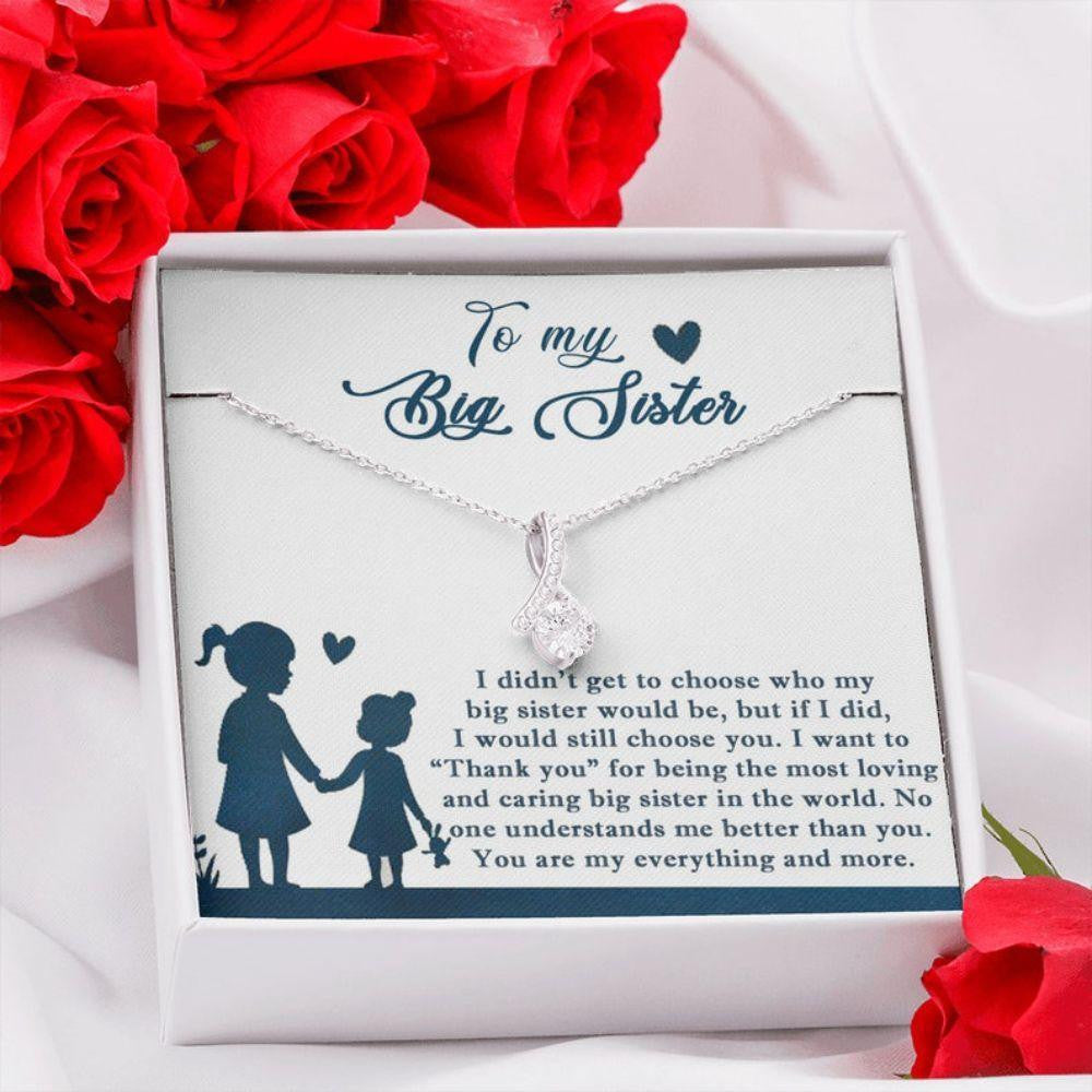 Sister Necklace, Big Sister Necklace From Little Sister, Christmas Necklace For Big Sister, Older Sister Gift, Big Sister Gift