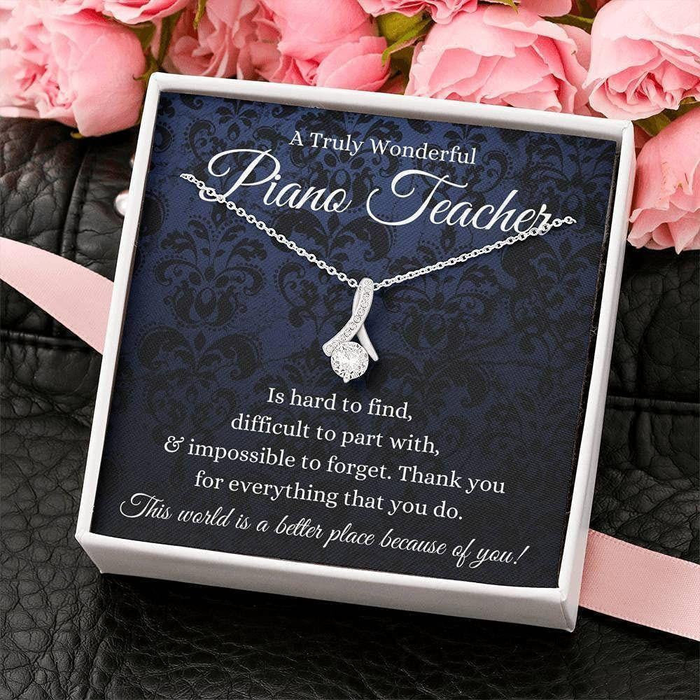 Piano Teacher Necklace Gift, Thank You Gift For Music Teacher Necklace