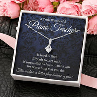 Thumbnail for Piano Teacher Necklace Gift, Thank You Gift For Music Teacher Necklace