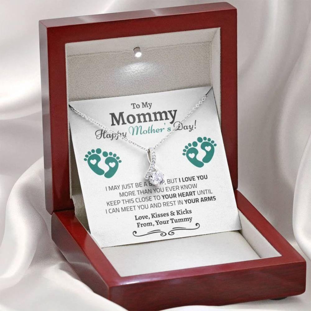 Wife Necklace, Pregnant Wife Mothers Day Gift, New Mom Mothers Day, First Mother�s Day Gift From Bump, Mom To Be Mothers Day
