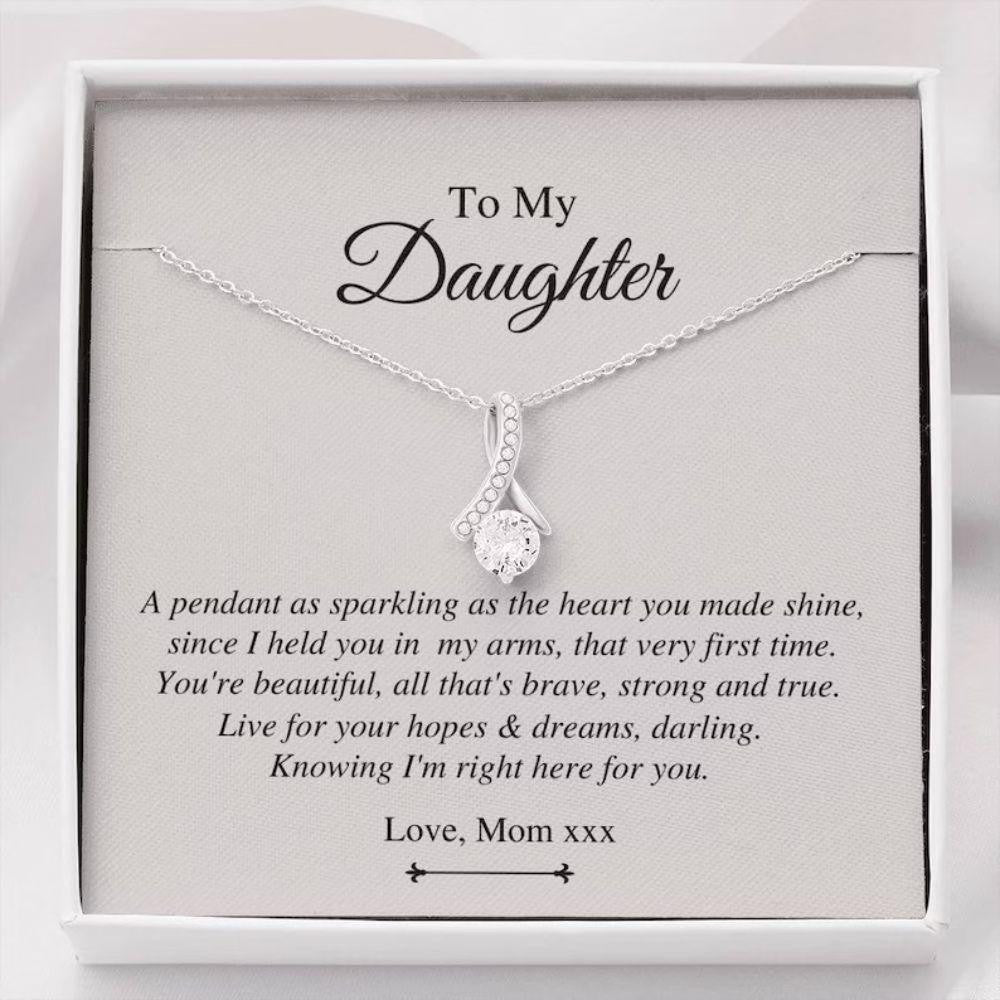 Daughter Necklace, Personalized Necklace Daughter Gift, Gift For Daughter Birthday Christmas Custom Name