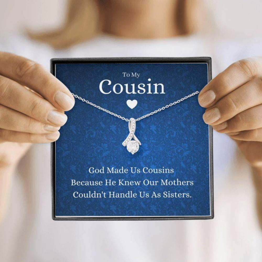 Cousin Necklace, To My Cousin Necklace, God Made Us Cousins, Gift For Cousin, Cousin Wedding Gift