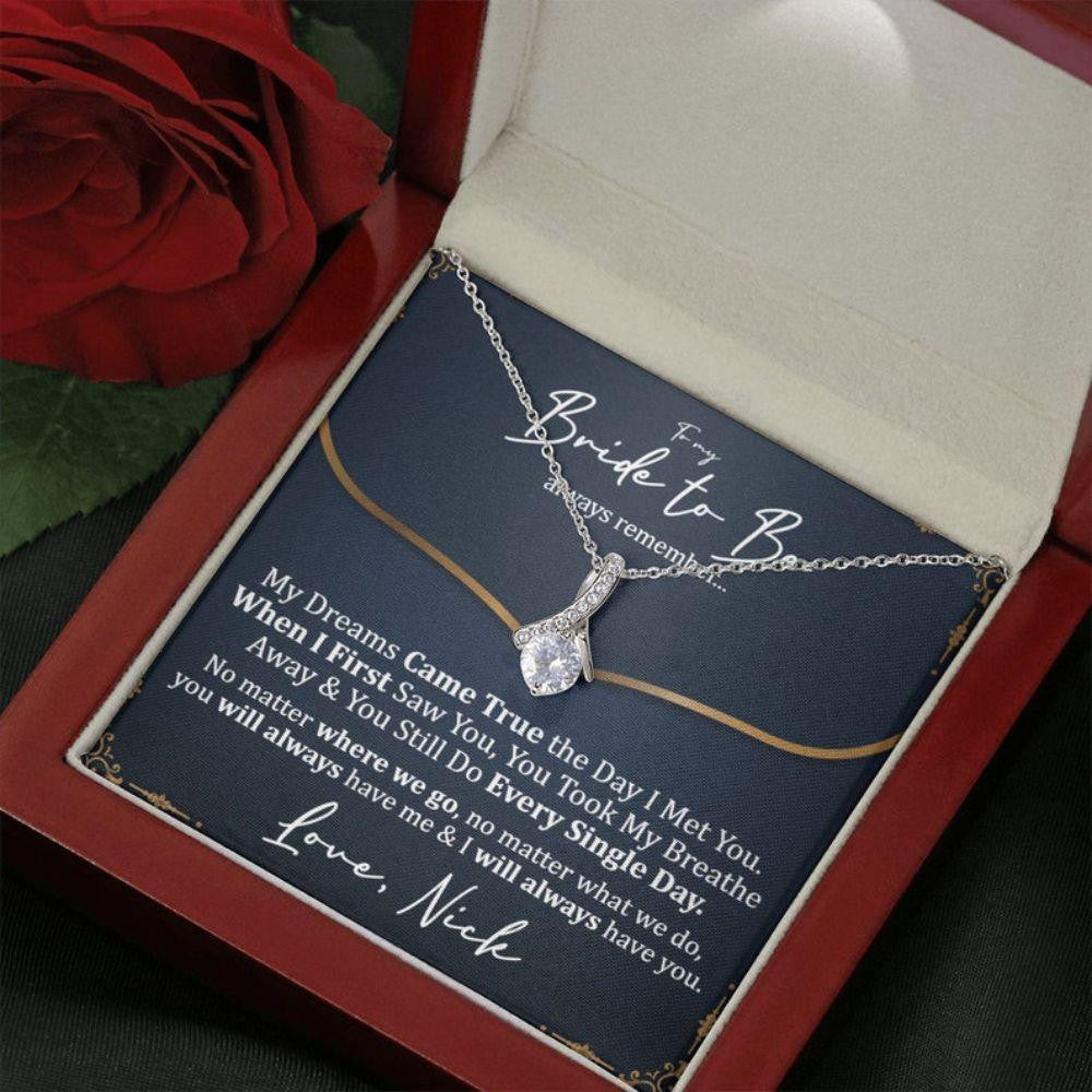 Future Wife Necklace, Personalized Sentimental Bride Necklace From Groom, Gift Gift From Groom To Bride, Bride Wedding Day Gift From Groom
