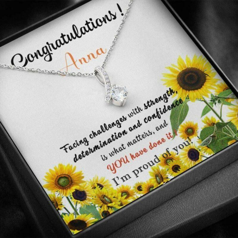 Personalized Necklace Congrats Gift, Gift For Graduate, Congratulation Gift For Her Custom Name Necklace
