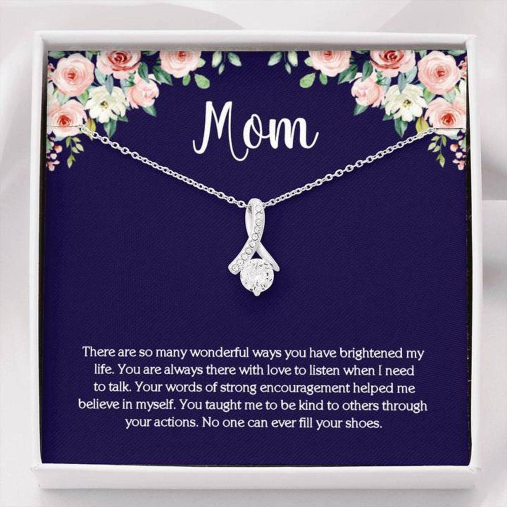 Mom Necklace, Gift For Mom, Mom Cz Necklace On