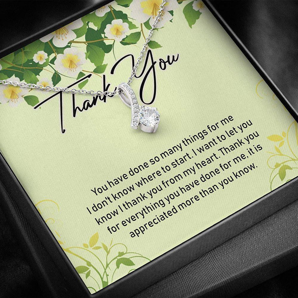 Friend Necklace, Thank You Necklace � Thank You Gift � Necklace With Gift Box