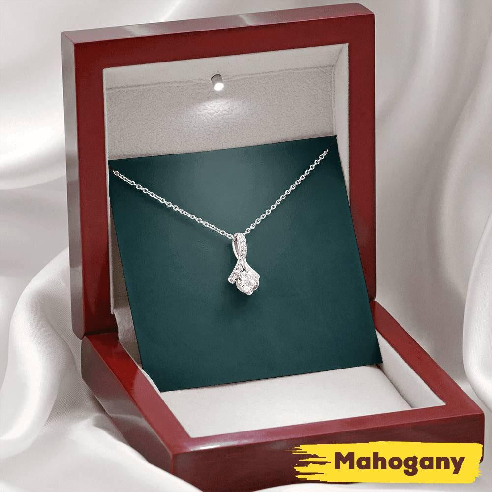 Mom Necklace, Gift For Mom, Mom With Cz Pendant Necklace