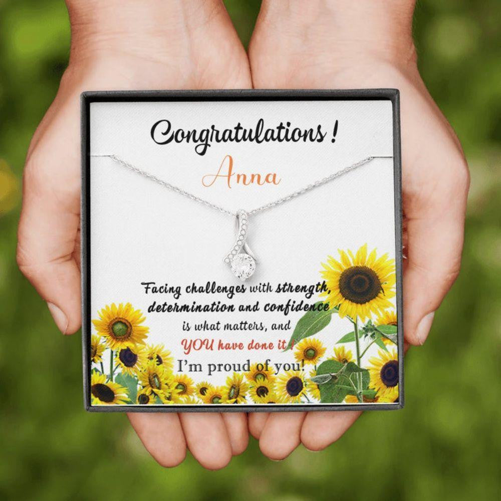Personalized Necklace Congrats Gift, Gift For Graduate, Congratulation Gift For Her Custom Name Necklace