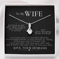 Thumbnail for Wife Necklace, To My Wife Necklace Anniversary Gift CZ Gift For Her, I Promise To Be!