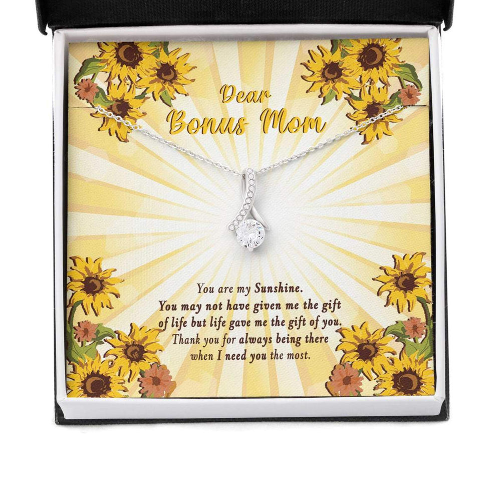 Mom Necklace, Bonus Mom Necklace: Gift For Mother�s Day Sunflower And Sunshine, Cute Message Card