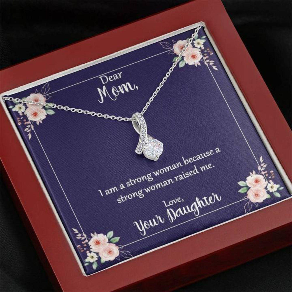 Mom Necklace, Gift For Mom, Mom I Am A Strong Woman Necklace