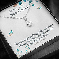Thumbnail for Friend Necklace, Sister Necklace, To My Best Friend Necklace � Friend Are Like Dragonfly You Don�t Always See