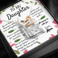 Thumbnail for Daughter Necklace, To My Daughter Joined Hearts Necklace, Mother Daughter Gifts, Daughter Necklace From Mom & Dad, Daughter Necklace