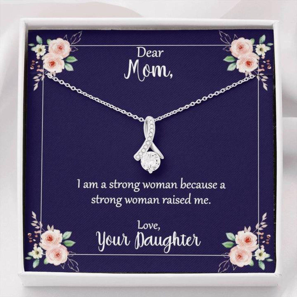 Mom Necklace, Gift For Mom, Mom I Am A Strong Woman Necklace