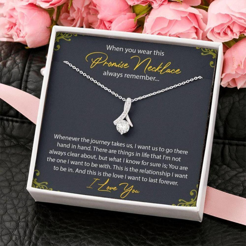 Girlfriend Necklace, Promise Necklace For Girlfriend, Promise Gift For Her