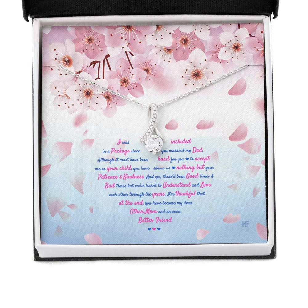 Mom Necklace, Gift For Your Bonus Mom On Mother�s Day With Cherry Blossom Necklace