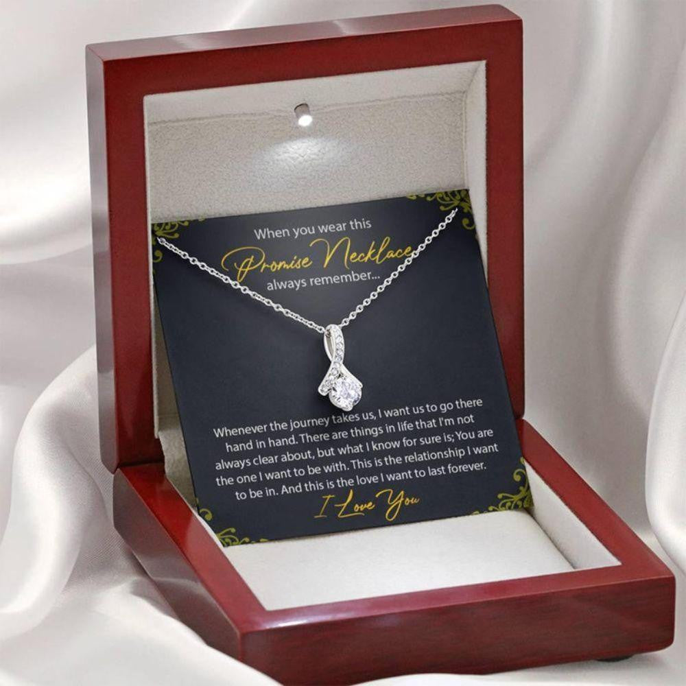 Girlfriend Necklace, Promise Necklace For Girlfriend, Promise Gift For Her