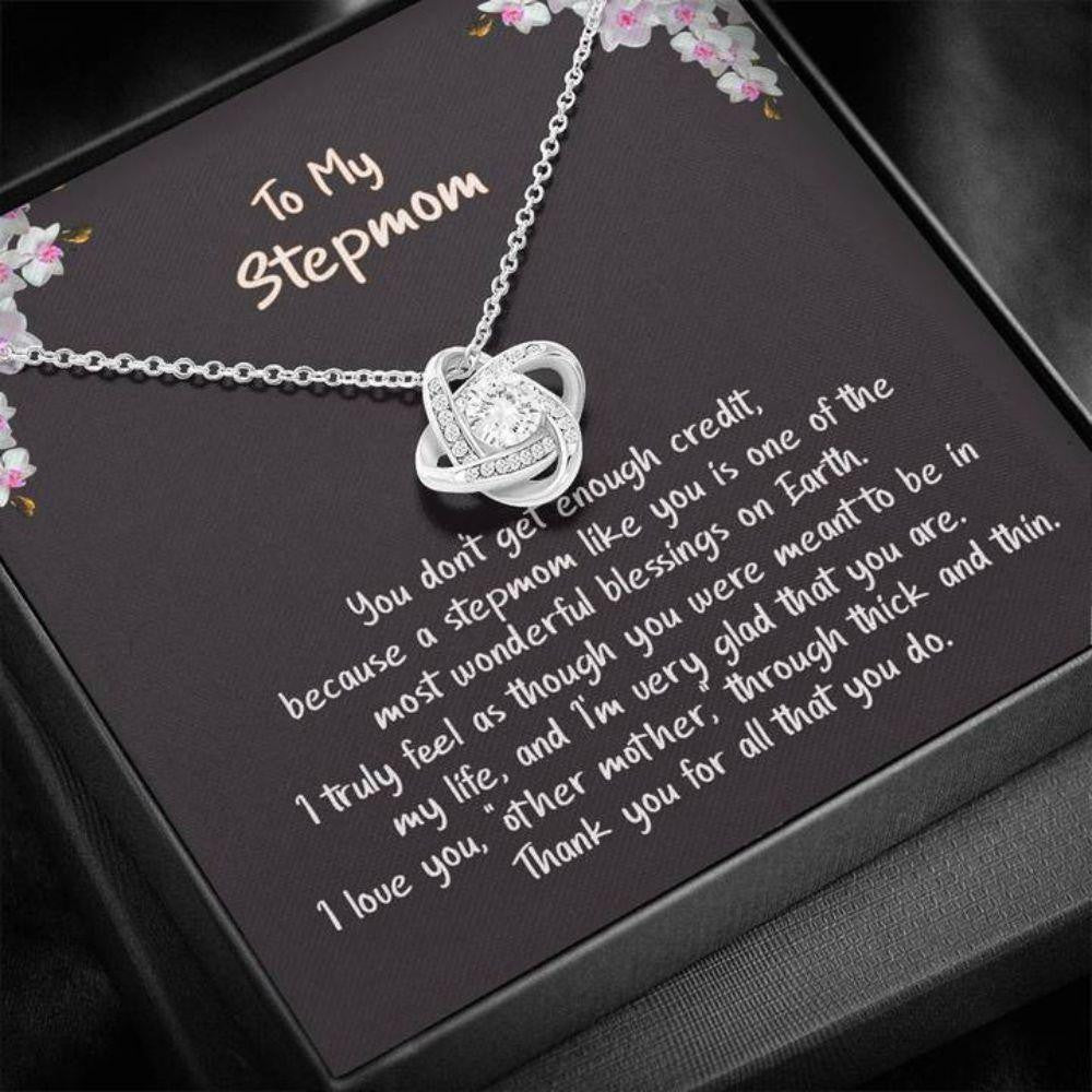 StepMom Necklace,  Gift For Stepmom, Stepmother � My Wonderful Blessing � Knot Necklace