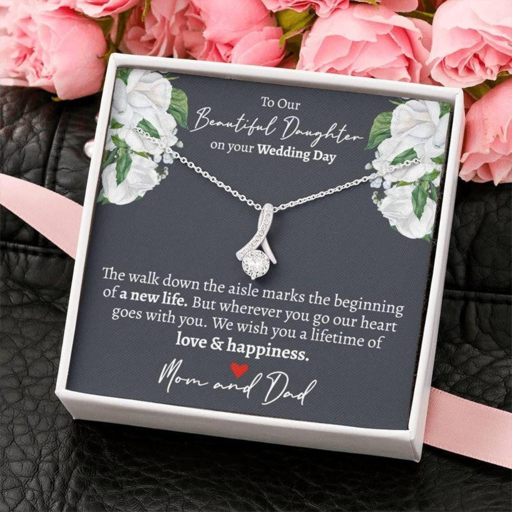 Daughter Necklace, Sentimental Wedding Gift From Parents, Gift For Daughter On Wedding Day, Wedding Gift To Daughter, Gift For Bride