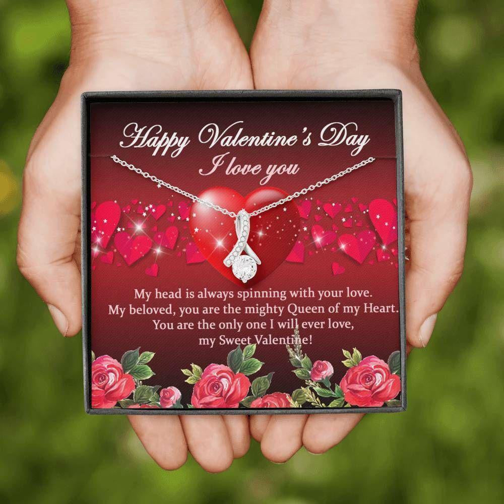 Girlfriend Necklace, Necklace Pendant Cubic Zirconia Valentine Gift Girlfriend  � My Sweet Valentine!