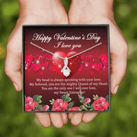 Thumbnail for Girlfriend Necklace, Necklace Pendant Cubic Zirconia Valentine Gift Girlfriend  � My Sweet Valentine!