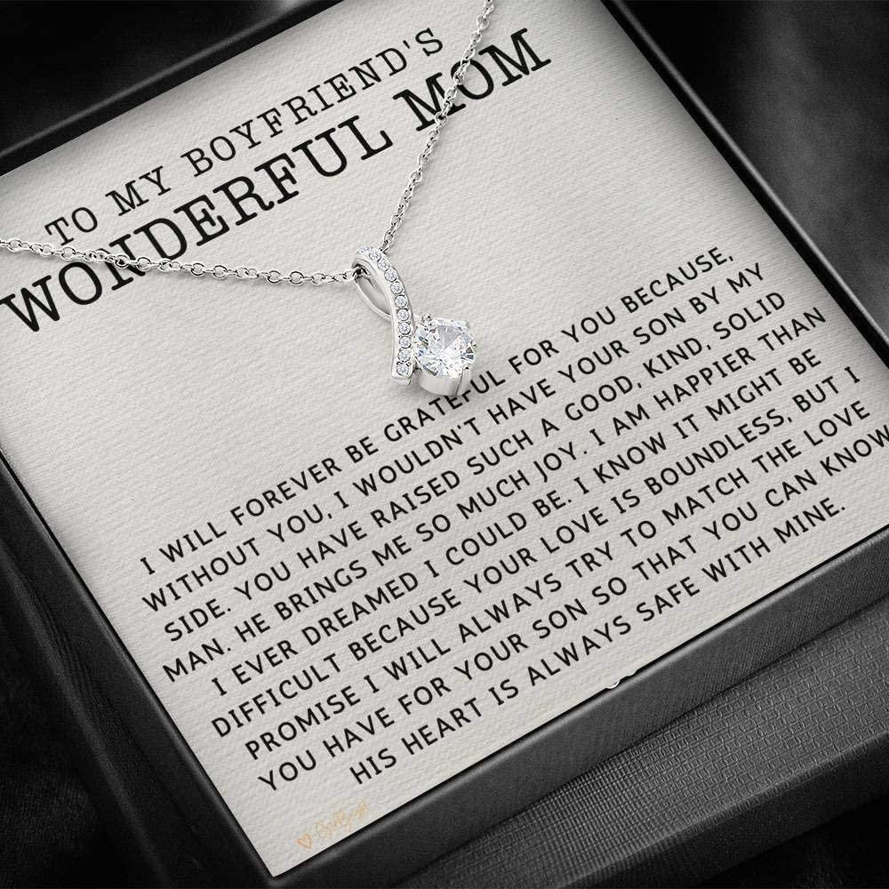 Mom Necklace, Mother-in-law Necklace, To My My Boyfriends Mom Necklace Gifts