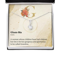 Thumbnail for Grandmother Necklace, Glam-Ma Definition Gift On Mother�s Necklace, Grandmother Xmas Gift
