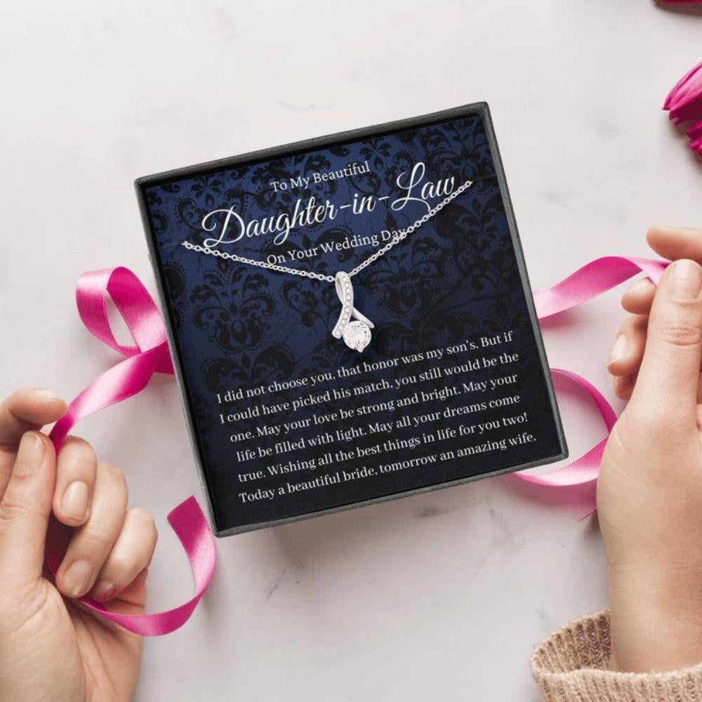 Daughter In Law Necklace Gift On Wedding Day, Future Daughter In Law, Bride Necklace Gift From Mother In Law
