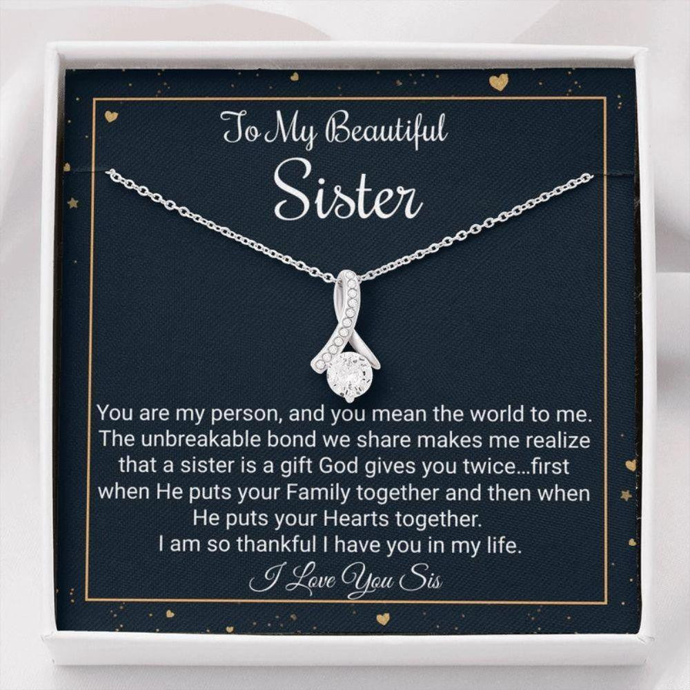Sister Necklace, To My Sister Necklace Gift, Necklace, Birthday Gift For A Sister, Gift For Soul Sister, My Best Friend