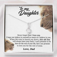 Thumbnail for Daughter Necklace, To My Daughter Necklace Gift � This Old Lion Will Always Have Your Back