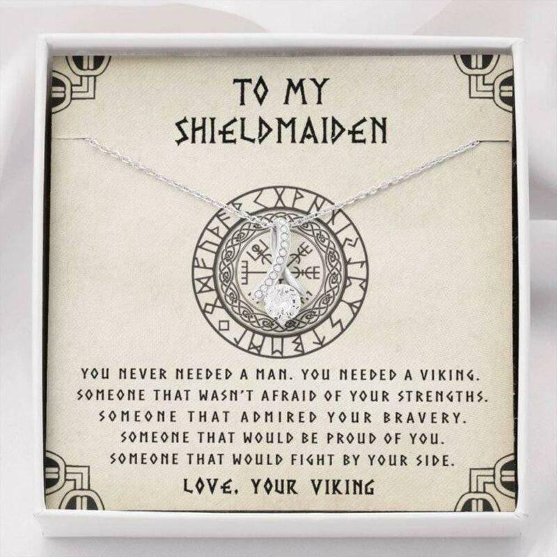 Wife Necklace, To My Shieldmaiden Necklace Gift � You Needed A Viking