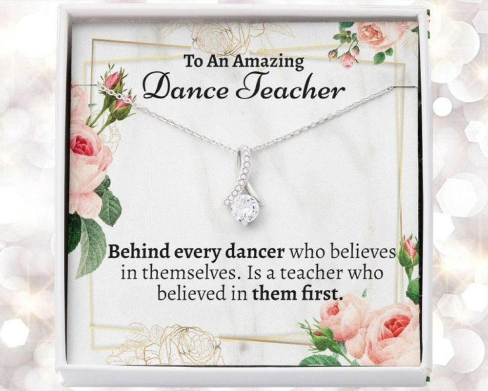 Teacher Necklace, Dance Teacher Gift, Dance Teacher Appreciation, Dance Coach Gift, Gift For Ballet Teacher, Dance Recital Gift For Teacher