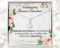 Thumbnail for Teacher Necklace, Dance Teacher Gift, Dance Teacher Appreciation, Dance Coach Gift, Gift For Ballet Teacher, Dance Recital Gift For Teacher