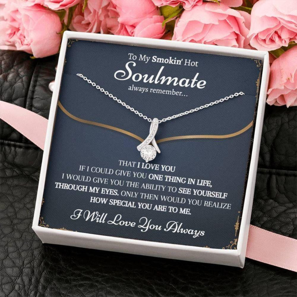 Wife Necklace, Meaningful Soulmate Necklace For Her, Long Distance Relationship Gift, To My Soulmate, Romantic Gift For Her, Thoughtful Gift For Her