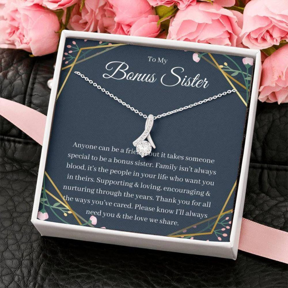 Sister Necklace, Bonus Sister Necklace Gift, Gift For Sister In Law Adoptive Sister Step Sister, Bridesmaid Gifts