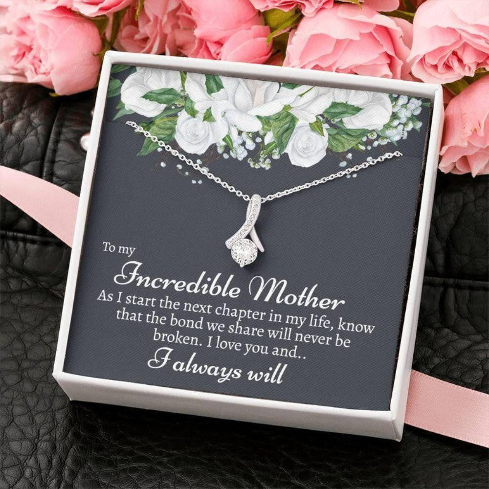 Mom Necklace, Sentimental Mother Of The Bride Gift, Mother Wedding Gift, Mother Of The Bride Wedding Gift From Daughter, Gift From Bride To Mom