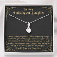 Thumbnail for Bonus Daughter Necklace, To My Unbiological Daughter Necklace Gift Bonus Daughter Stepdaughter