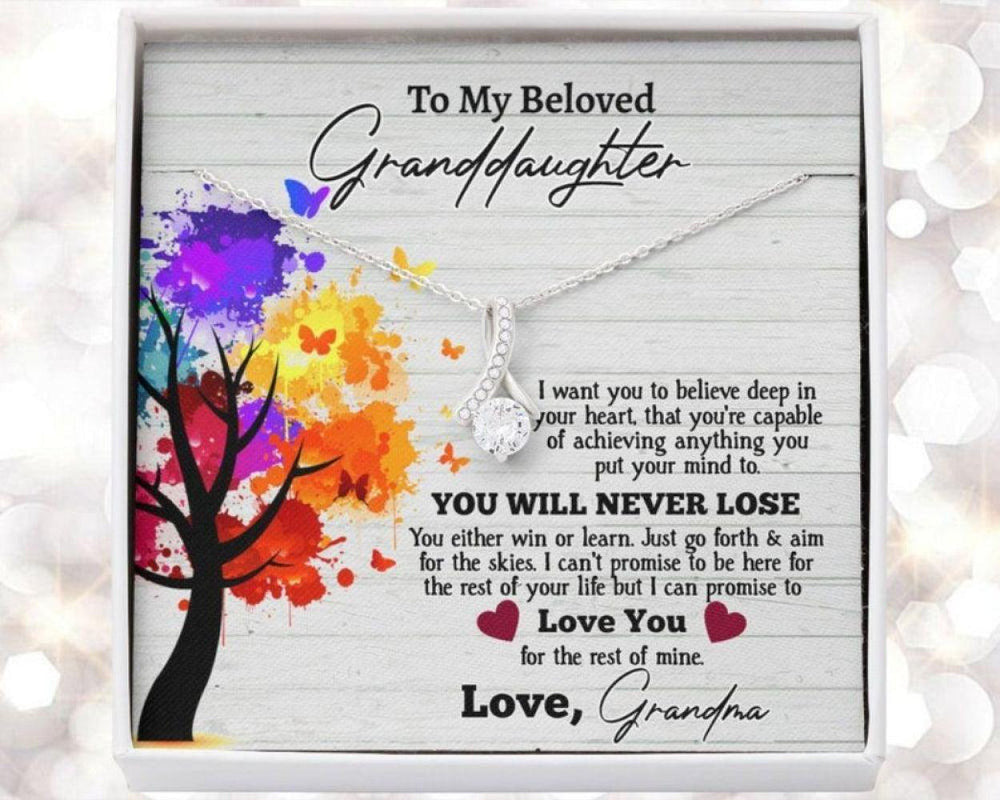 Granddaughter Necklace, My Beloved Granddaughter Necklace, Granddaughter Necklace From Grandma, Nana, Mimi, Grandmother