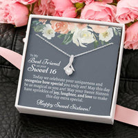 Thumbnail for Friend Necklace, Sentimental Sweet 16 Gift For Best Friend, 16th Birthday Necklace Gift Ideas For Girl, Best Friend Sweet 16 Gifts