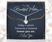 Thumbnail for Mom Necklace, Groom Gift To Mother, Mother Of The Groom Gift From Son, Gift From Groom To Mom, Groom To Mother Of The Groom