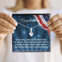 Thumbnail for New US Citizen Gift, Necklace, American Naturalization Ceremony Gift, American Immigrant Citizenship Gift