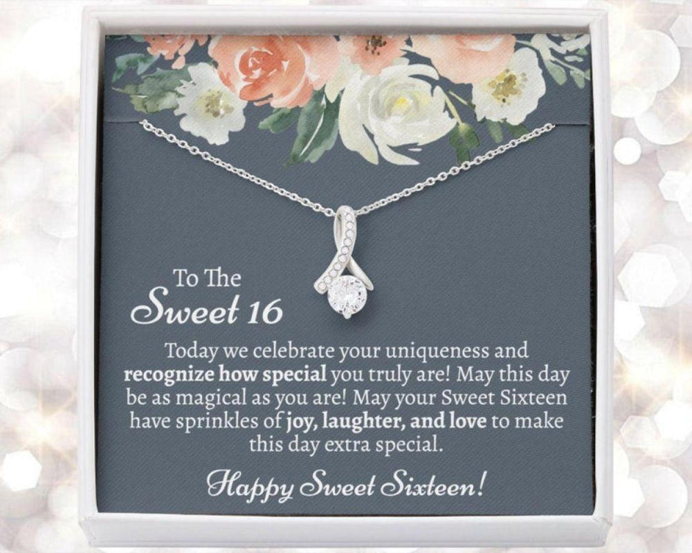 Daughter Necklace, Sweet 16 Gift For Girl, Sweet 16 Gift For Daughter From Mom, 16th Birthday Necklace Gift For Daughter, Granddaughter